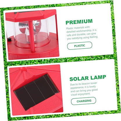 DOITOOL Solar Beacon Tower Decorative Light Outdoor Solar Lamp for Gardens Patios and Lawn Decor Led Gentle Light for Visual Enjoyment