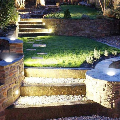 Low Voltage Landscape Lighting,LED Well Light Outdoor 12-24V AC/DC In-Ground Lights IP67 Waterproof Warm White Paver Lights with Wire Connector for Pathway,Fence (5, watts)