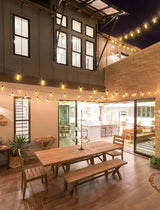 144FT(3x48FT) Solar Outdoor String Lights with Remote & Timer, Waterproof Dimmable Patio Lights with 45+3 ST38 LED | Lumora