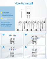HIBOITEC 12W Low Voltage Landscape Lighting with 400W Transformer Photocell Sensor and Timer Connectors Spotlights | Lumora