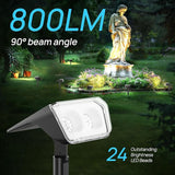 Consciot Solar Spot Lights Outdoor Waterproof, 24 LED Dusk-to-Dawn Solar Outdoor Lights, 2 in 1 Adjustable Wall | Lumora