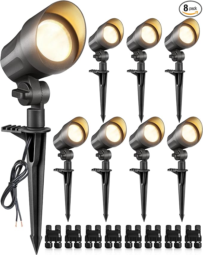 SUNVIE 6W LED Landscape Lights Low Voltage Landscape Lighting with Connectors Warm White Landscape Spotlights | Lumora