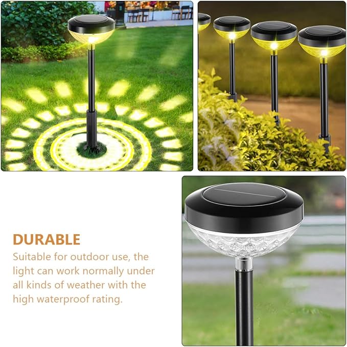Solar Garden Stake Lamp Outdoor Landscape Pathway Light Waterproof Solar LED Lawn Lighting for Patio Yard Walkway Decor