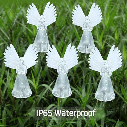 TEAMWILL 2PCS Solar Powered Angel Lights Outdoor Decorative Light for Garden Yard