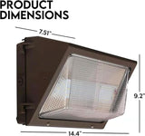 WareLight LED Wall Pack, Outdoor Security Lights - Energy Efficient, 50,000 Hour Lifespan, 75 watt, 10,200 Lumens | Lumora