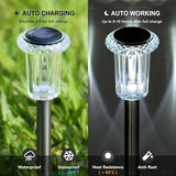 DenicMic Solar Lights Outdoor 10 Pack Waterproof 6000K Cold White LED Stainless Steel Stake Outside Lights for Yard | Lumora
