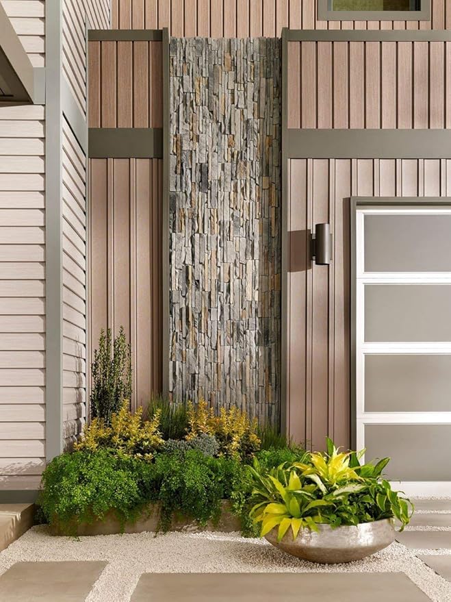 Kichler Cylinders 12" 2-Light Outdoor Cylinder Wall Sconce in Architectural Bronze, (12" H x 4.75" W), 9244AZ | Lumora