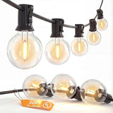 SUNSGNE Outdoor String Lights, 50FT Outdoor Globe Light with 52 G40 Shatterproof LED Bulbs(2 Spare), String Lights | Lumora