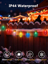 16Ft Jumbo LED Multicolor Valentine's Day String Lights Outdoor with 10 T13 LED Strawberry Bulb, Clear Multicolor | Lumora