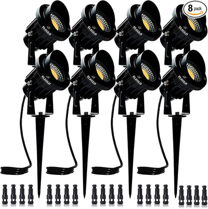 LED Low Voltage Landscape Lighting,12V~24V AC/DC Landscape Lights for Outdoor Landscape Spotlight,IP65 Waterproof Garden Yard,Path,Step,Patio Light (12, Watts)