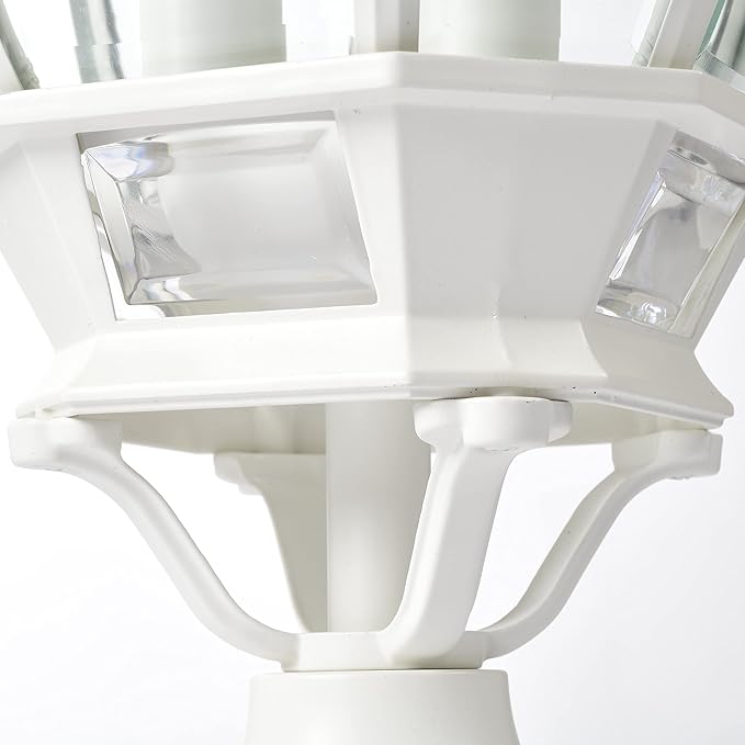 Nuvo 3 Light - 21 in. Post Lantern - Clear Beveled Glass - Outdoor Path Light | Lumora