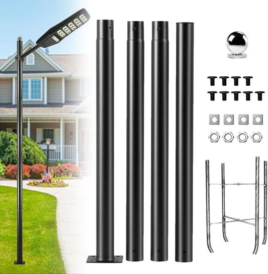 Street Light Pole 13Ft, Street Light Poles for Outdoor Lighting,Solar Pole Accessory for Street, Suitable for Basketball Courts, Residential Areas,Parking Lots, Park 13ft（76）