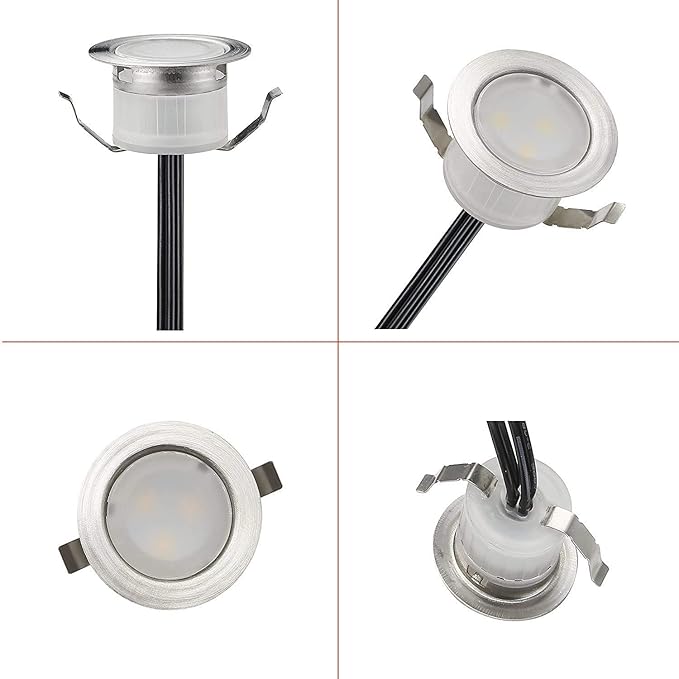 FVTLED LED Deck Lights Set, 30pcs Φ1.22 Low Voltage Waterproof Recessed Deck Lamp Warm White LED In-ground Lighting | Lumora