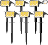Solar Spot Lights Outdoor, [6 pack/118 LED] 4 Modes Auto On/Off Solar Landscape Spotlights, Ip67 Waterproof Solor | Lumora