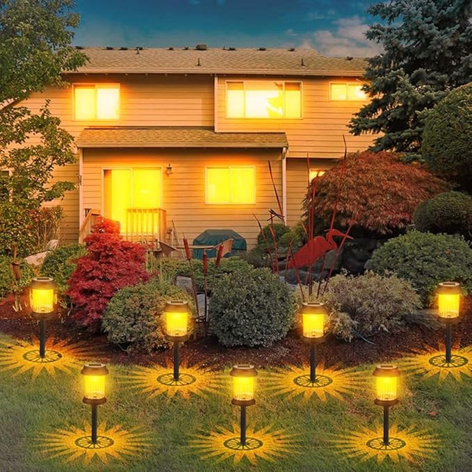 Alasum 6pcs Solar Lawn Lamps Ground Insert Landscape Lights Outdoor Waterproof LED Solar Pathway Lighting for Garden Yard Patio