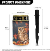 Autumn Fall Owl Solar Garden Lights Outdoor Waterproof Thanksgiving Decor Set of 6,Solar Stake Lights for Yard | Lumora