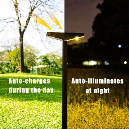 Solar Pathway Lights 4 Pack Outdoor, Waterproof Solar Garden Lights for Lawn, Patio, Walkway ，Auto On/Off, Warm White 3000K Decorative Landscape Lighting