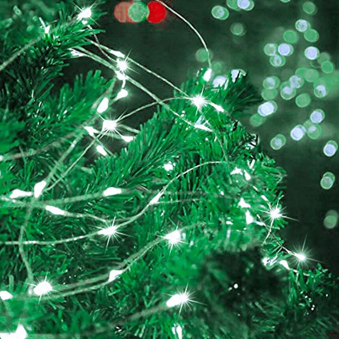 Decute 300Led 99FT Silver Wire Christmas Fairy String Lights Dimmable with Remote Control Starry Lights with UL | Lumora