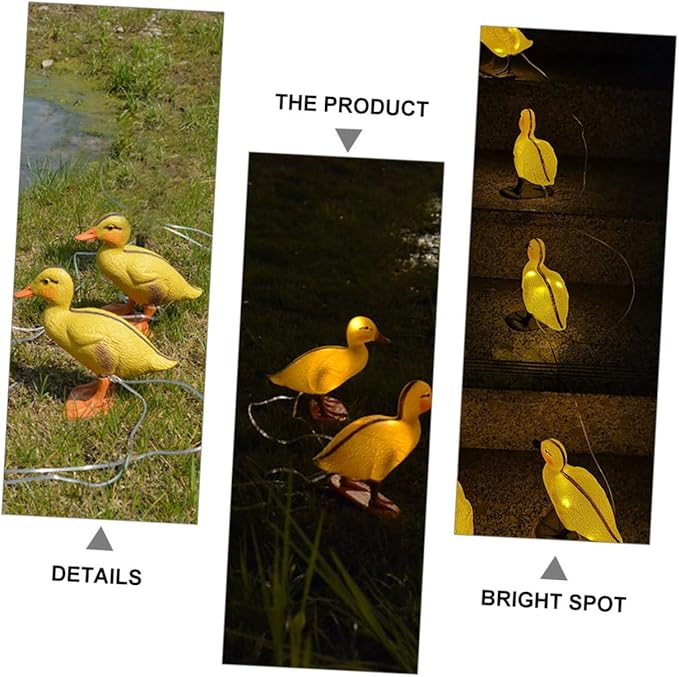 Solar Lawn Lamp 5pcs Yellow Duck LED Landscape Lights Outdoor Garden Solar Pathway Lights Waterproof Decorative Yard Lighting for Patio