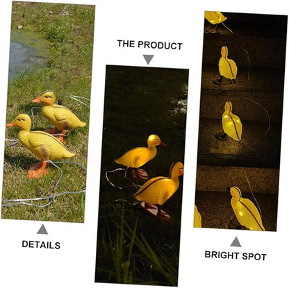 Solar Lawn Lamp 5pcs Yellow Duck LED Landscape Lights Outdoor Garden Solar Pathway Lights Waterproof Decorative Yard Lighting for Patio
