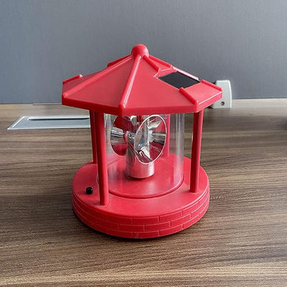 Garden Solar Lights, Outdoor LED Lighthouse, Durable Rotatable Waterproof for Pathway (Red - L)
