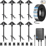 SUNVIE All-In-One LED Low Voltage Landscape Lighting Kit, 8 Pack Pathway Lights with Connector Transformer and | Lumora