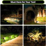 CLAONER Solar Spot Lights Outdoor, 3 Lighting Modes IP65 Waterproof Solar Lights Outdoor, 2-in-1 Solar Landscape | Lumora