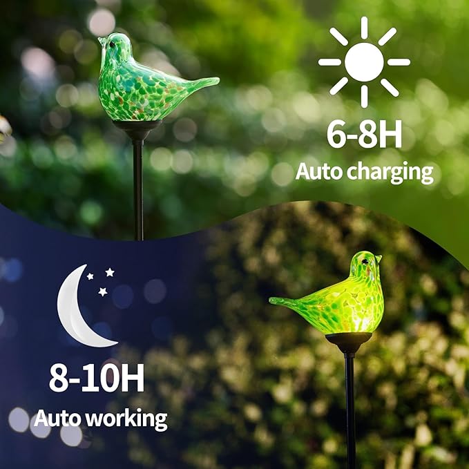 2 Pack Solar Powered Garden Stake Lights Outdoor, Cute Animal Outdoor Figurine Lights Ornament Statue Decor for | Lumora