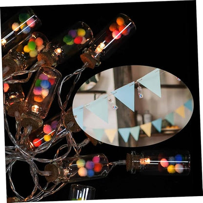 Scene LED Wish Bottle String Light Colorful Pom-Pom Indoor Decor Battery-Free Fairy Light Cork Stopper for Parties and Home Decoration
