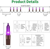 LAMPHOME Purple Christmas Lights Indoor Outdoor,19.6ft 100count Purple Lights for Christmas Tree, Deep-Violet | Lumora