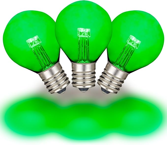 Novelty Lights 25 Pack G30 Glass LED Globe Bulbs, String Light Replacement Bulbs, E12 Candelabra Base, Energy | Lumora