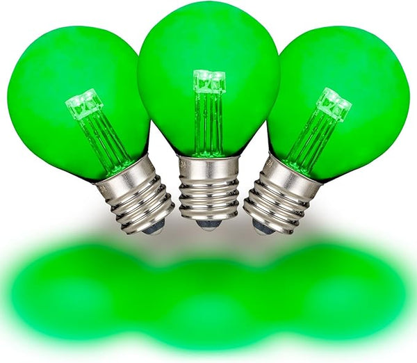 Novelty Lights 25 Pack G30 Glass LED Globe Bulbs, String Light Replacement Bulbs, E12 Candelabra Base, Energy | Lumora