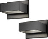 2 Pack Up Down Outdoor Wall Light Fixture LED Exterior Wall Mount Porch Light for Front Door Garage House | Lumora