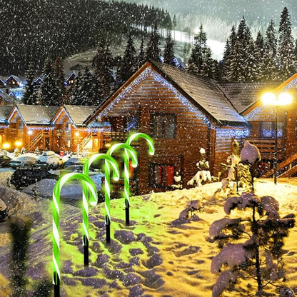 Candy Cane Lights, Christmas Candy Cane Lights, Solar Pathway Lights Outdoor Candy Cane Christmas Decor for Walkway, Driveway, Sidewalk, Garden