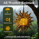 Solar Lights Outdoor Garden Decor Hanging Lanterns Decoration Metal Sunflower Gifts Waterproof for Yard Clearance | Lumora