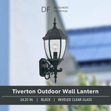 Designers Fountain Tiverton Outdoor Light Fixture, 24.25 Inch Exterior Wall Lantern Sconce for Front Door, Patio | Lumora