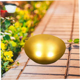 POPETPOP Delicate Pebble Shape Solar Powered Garden Lamp Warm Light Outdoor Pathway Decor Energy-efficient Charming | Lumora