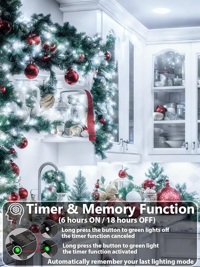 Upgraded Super Long 264FT 800 LED Christmas String Lights Outdoor & Indoor, Memory Function & Timer & 8 Modes | Lumora