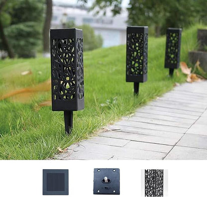 Outdoor Solar Powered LED Garden Lights Landscape Lighting Waterproof Stake Path Lights for Patio Yard Backyard Lawn Terrace Pathway Sidewalk Pathway Walkway Driveway Decorations 8 PCS Warm White
