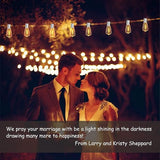 DAMAING Outdoor String Lights 50FT Waterproof,LED Patio Lights Dimmable with 27 Bright Shatterproof Retro | Lumora