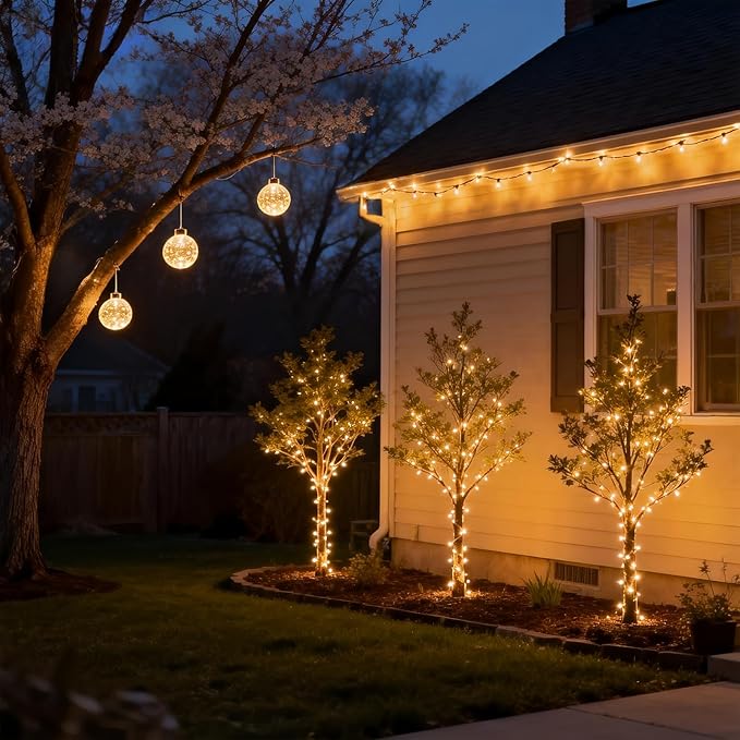 150 LED Warm White Christmas Lights, UL Certified 22# Green Wire 50 Ft, Commercial Grade Decorative Lighting | Lumora