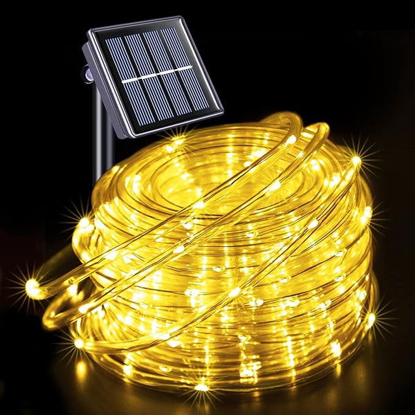 JMEXSUSS 200 LED Solar Rope Lights,66ft 8 Modes Solar Rope Lights Outdoor Waterproof LED Solar Powered Rope Tube | Lumora