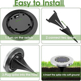 INCX Solar Lights for Outside, 4 Pack Solar Light Outdoor Waterproof, Garden Lights Landscape Lighting for Lawn | Lumora