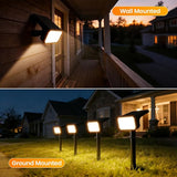 Fabrito Solar Spot Lights Outdoor 10 Pack, [108Leds, 4 Modes] Auto On/Off Spotlights, IP67 Waterproof Landscape | Lumora