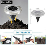 Solar Ground Lights, Outdoor Waterprood 8 LED Solar Powered Floor Landscape Light for Garden Pathway Walkway Patio | Lumora