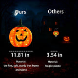 Solar Halloween Pumpkin LED Lights, Set of 2 Big Pumpkin Stake Lights 2 Modes for Outdoor Halloween Pathway Yard | Lumora