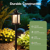 LITFIT Low Voltage Landscape Lighting, 12V 3.4W 155LM 3000K Outdoor Path Lights with Connectors, Crackled Shade | Lumora