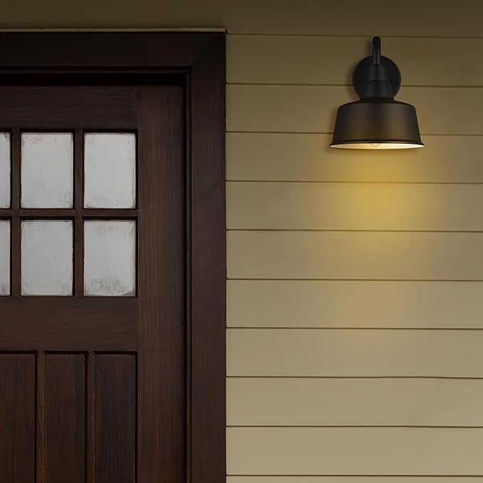 Sea Gull Lighting 8537401EN3-12 Barn Light Outdoor Wall Sconce, 9.5 Watts, Black, Small one Light