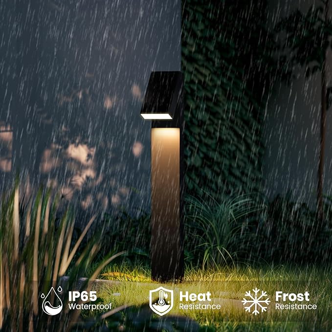 Solar Lights Outdoor for House Sign, Dimmable Solar Pathway Lights
