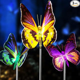 Outdoor Solar Garden Lights,3 Pack Butterfly Decorative-Waterproof Color Changing LED Outdoor Lights,Solar Powered | Lumora